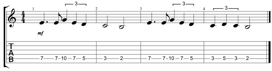 Seven Nation Army Riff Notes